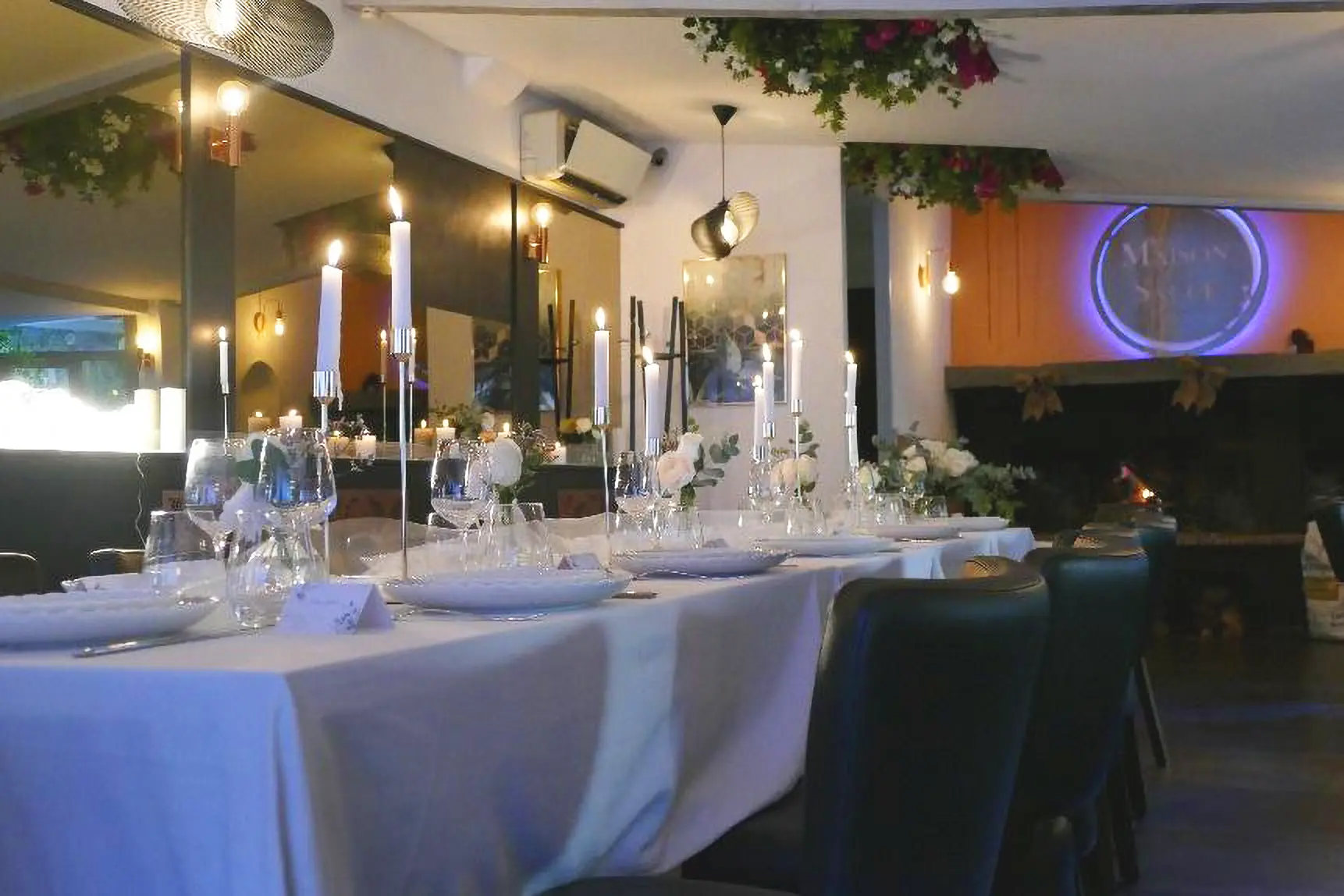 Salle de réception pour repas d'entreprise
